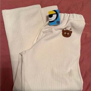 Official Universal Studios Cream fleece Bottoms with Cute Bear Patch Minions